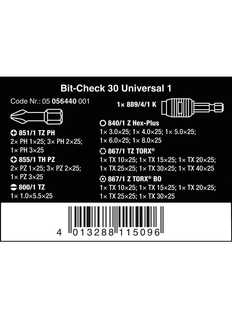 Wera Bit-Check 30 Bits Set (05056440001)  - Image 4