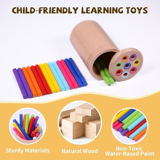 MONTESSORI TOYS FOR TODDLER KID TOYS, TODDLER COLOR SORTING PRESCHOOL LEARNING ACTIVITIES, FINE MOTOR SKILLS SENSORY TOYS FOR TODDLERS 1 2 3 YEAR OLD GIRL BOY BABY GIFTS - Image 4