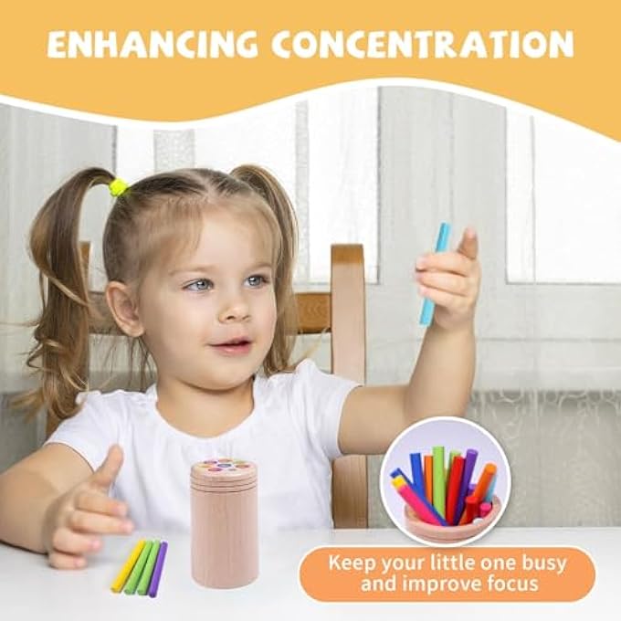 MONTESSORI TOYS FOR TODDLER KID TOYS, TODDLER COLOR SORTING PRESCHOOL LEARNING ACTIVITIES, FINE MOTOR SKILLS SENSORY TOYS FOR TODDLERS 1 2 3 YEAR OLD GIRL BOY BABY GIFTS - Image 5