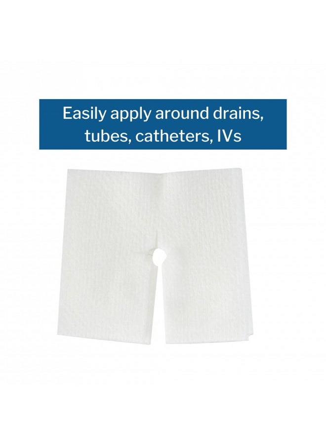 McKesson Split Sponges, Sterile, 100% Cotton, I.V. Drain Split Dressing, 2 in x 2 in, 2 Per Pack, 35 Packs, 70 Total