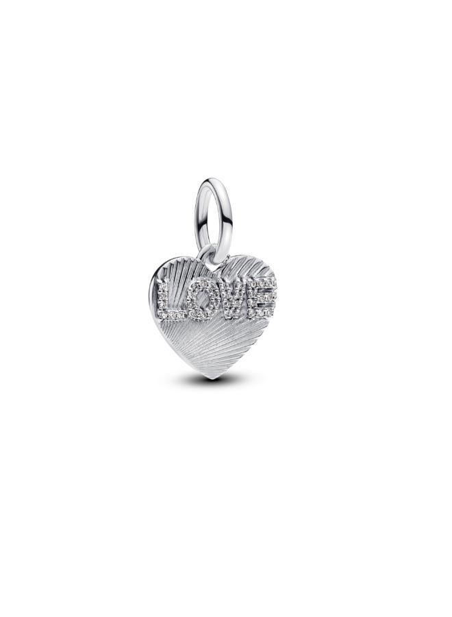PANDORA Engravable Love Heart Dangle Charm - Image 1