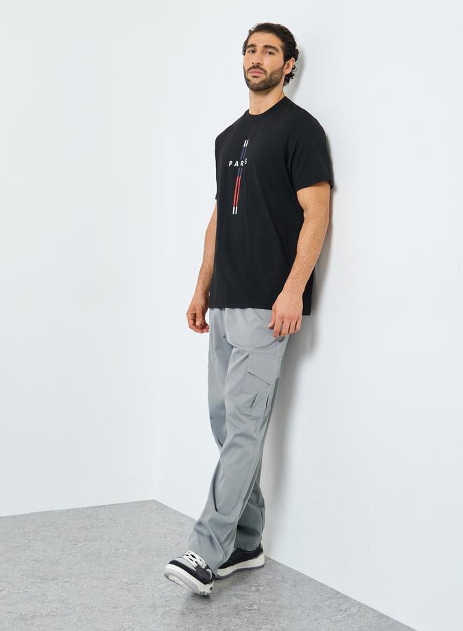 ستايلي بنطلون كارغو مستقيم منسوج - Image 2