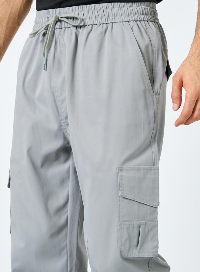 ستايلي بنطلون كارغو مستقيم منسوج - Image 3