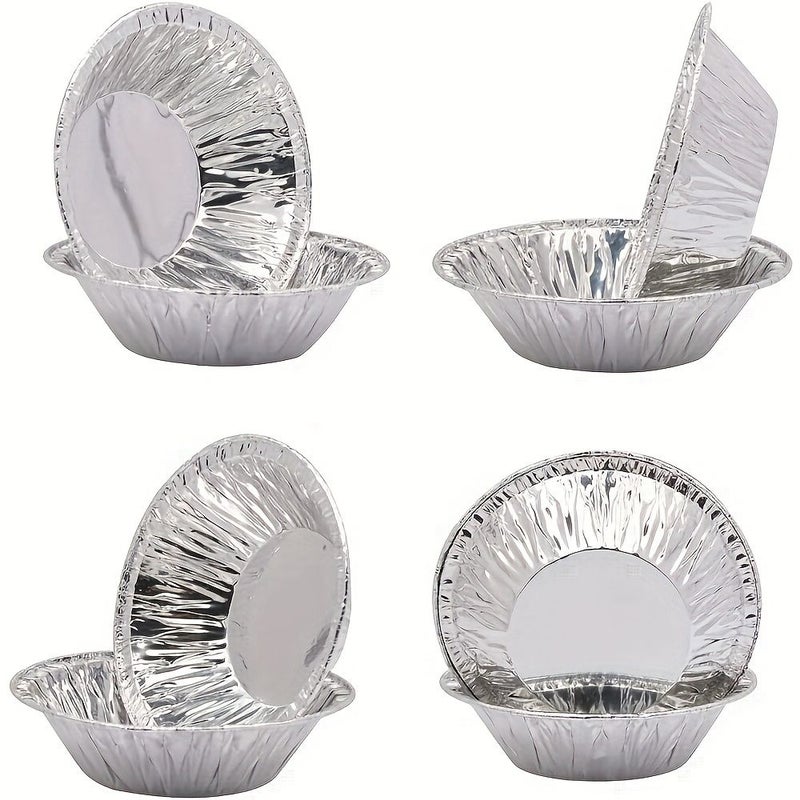 100 Disposable Mini Aluminum Pie Pans 2.87 Inch for Baking Cooking - Image 2
