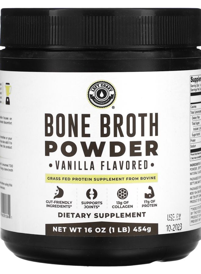 Left Coast Performance Bone Broth Powder Vanilla 1 lb (454 g)