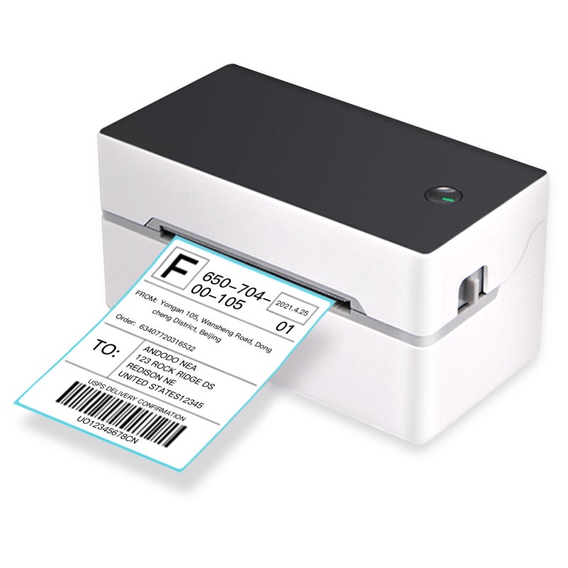Desktop Thermal Label Printer: 203DPI Resolution, Auto Feed Paper, No Ink Cartridge - High Speed 150mm/s Printing, Multi-Paper Compatibility for Warehouse, Supermarket, Retail Store, Office & Home - Image 1