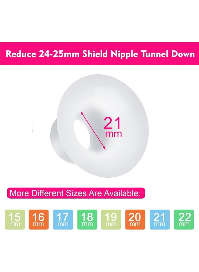 Durceler 21mm Silicone Flange Inserts Compatible with Medela/for Spectra S1 S2 / Elvie / S18 S21 / Momcozy S9 S12/ TSRETE 24mm Breast Pump Shields or Freemie 25mm - Image 2