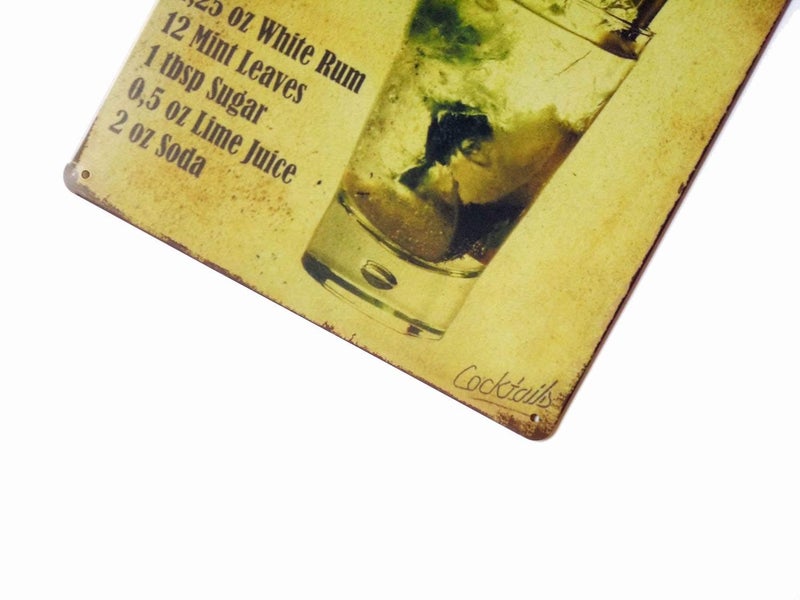 ERLOOD La Habana Cuba Mojito Drink Tin Sign Wall Retro Metal Bar Pub Poster Metal 12 X 8 - Image 3
