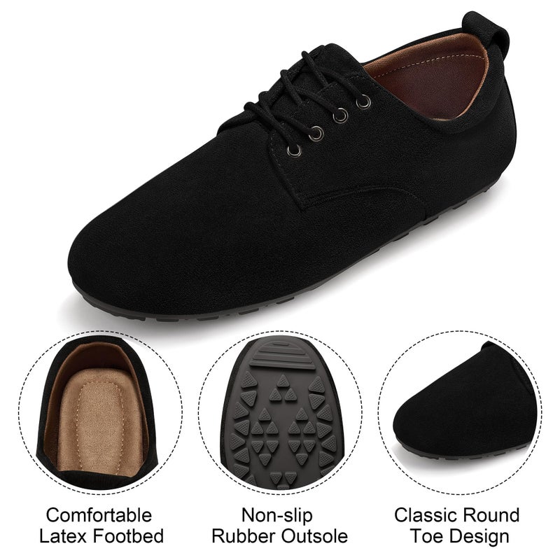 Ecetana Loafers for Women Work Shoes Comfortable Dressy Lace Up Penny Loafer for Casual Business Driving Black - Image 4