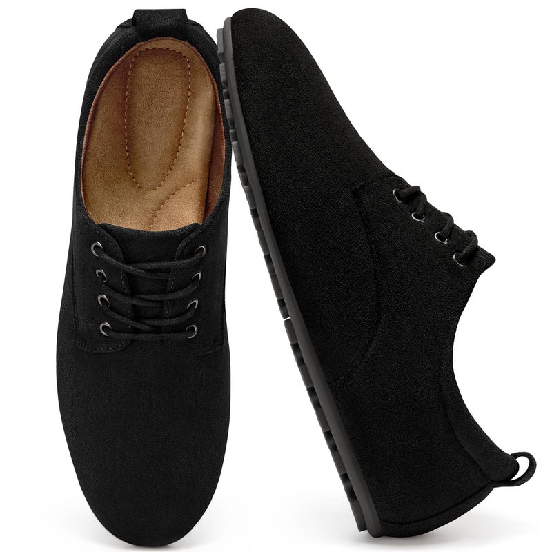 Ecetana Loafers for Women Work Shoes Comfortable Dressy Lace Up Penny Loafer for Casual Business Driving Black - Image 1
