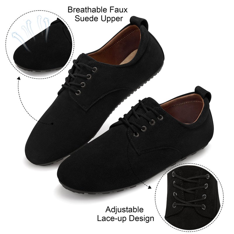 Ecetana Loafers for Women Work Shoes Comfortable Dressy Lace Up Penny Loafer for Casual Business Driving Black - Image 5