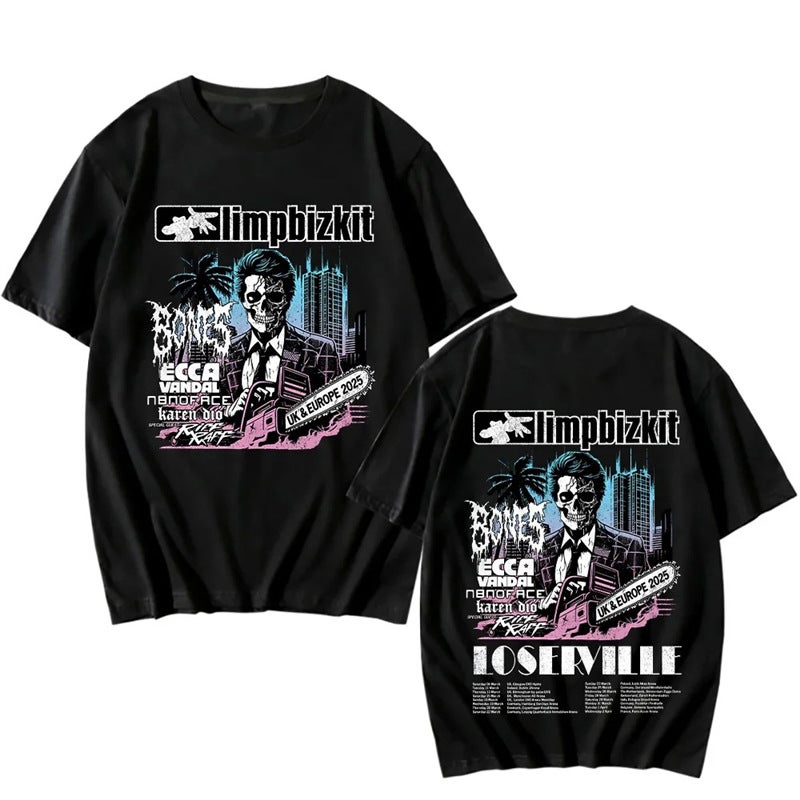 Limp Bizkit Uk And Europe Tour 2025 T-Shirt Rap Rock Vintage - Image 2