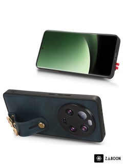 Zaboon For Xiaomi 13 Ultra Wrist Band Leather Back Phone Case (Blue)  - Image 2