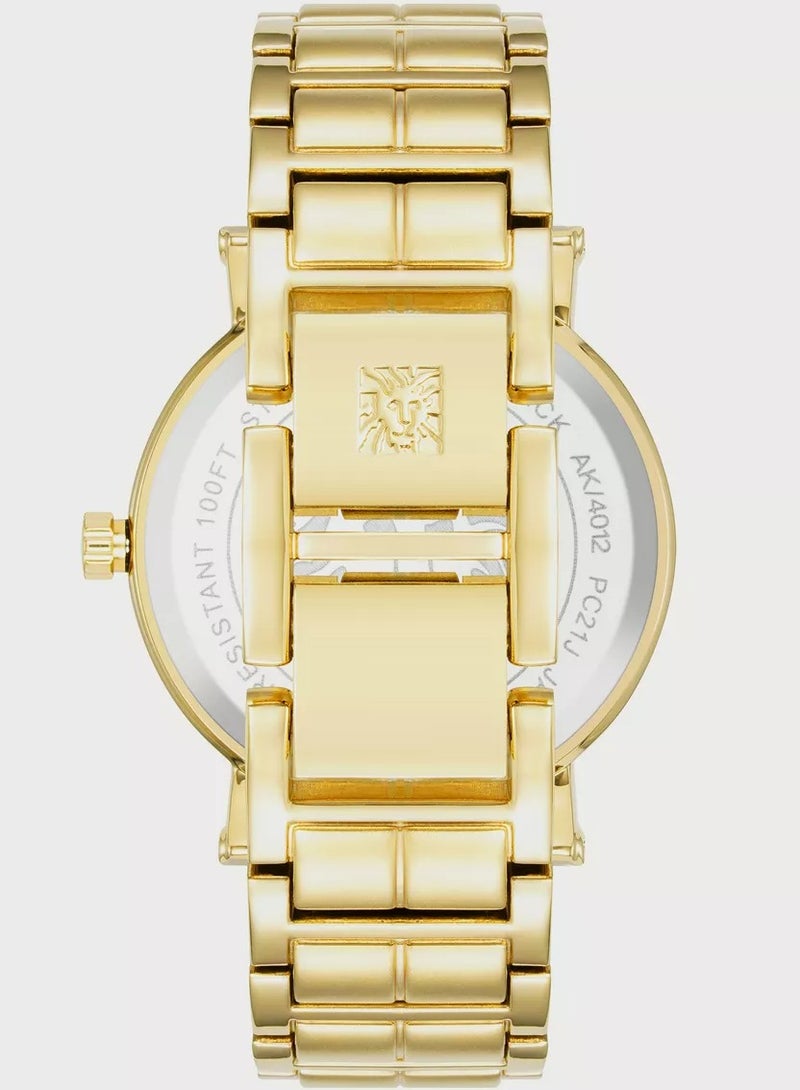 Anne Klein Women's Gold Analog Stainless Steel Strap Watch AK4012WTGB - Image 4