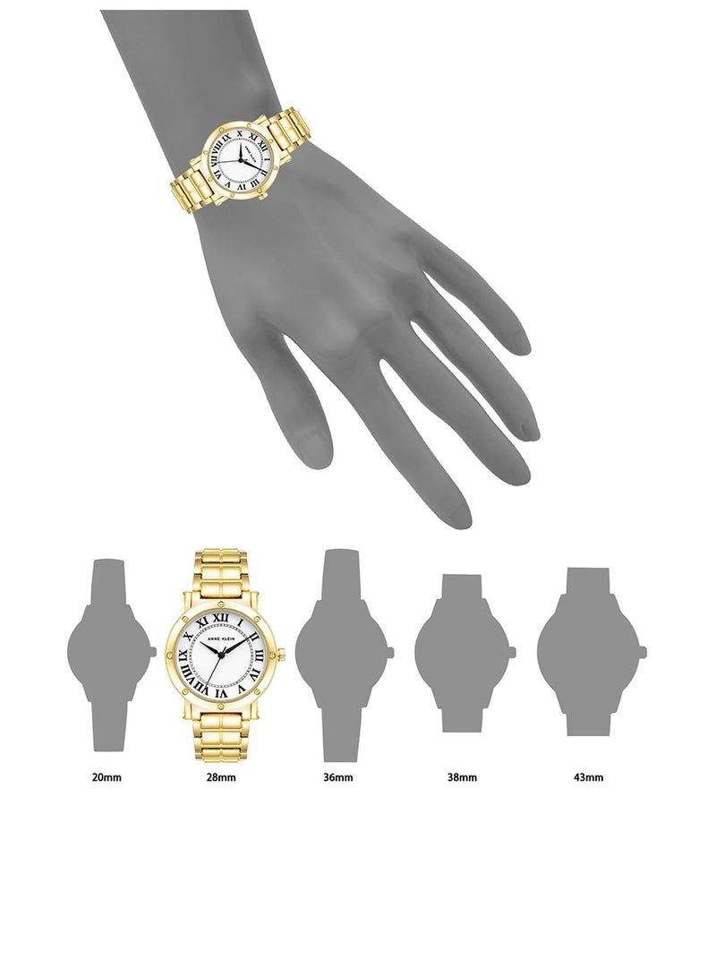 Anne Klein Women's Gold Analog Stainless Steel Strap Watch AK4012WTGB - Image 5