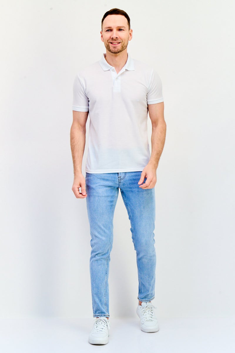 GAP Men Regular Fit Embroidered Logo Short Sleeves Polo Shirt, White - Image 4