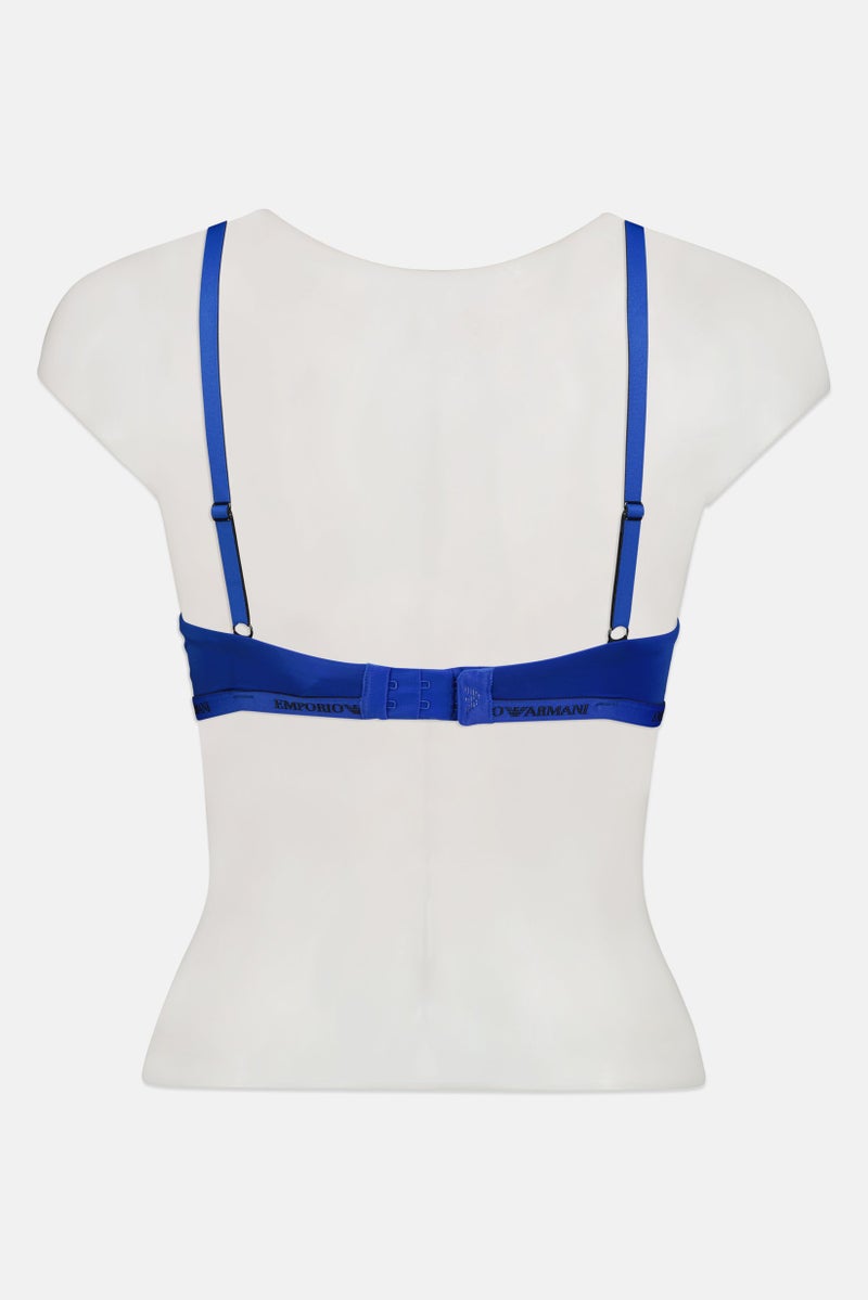 EMPORIO ARMANI Women Padded Underwire Solid Bra, Royal Blue - Image 2