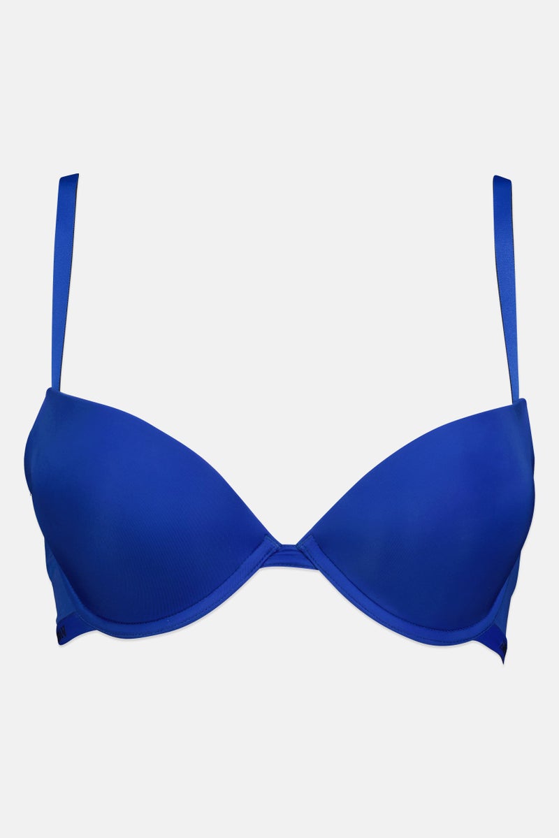 EMPORIO ARMANI Women Padded Underwire Solid Bra, Royal Blue - Image 1