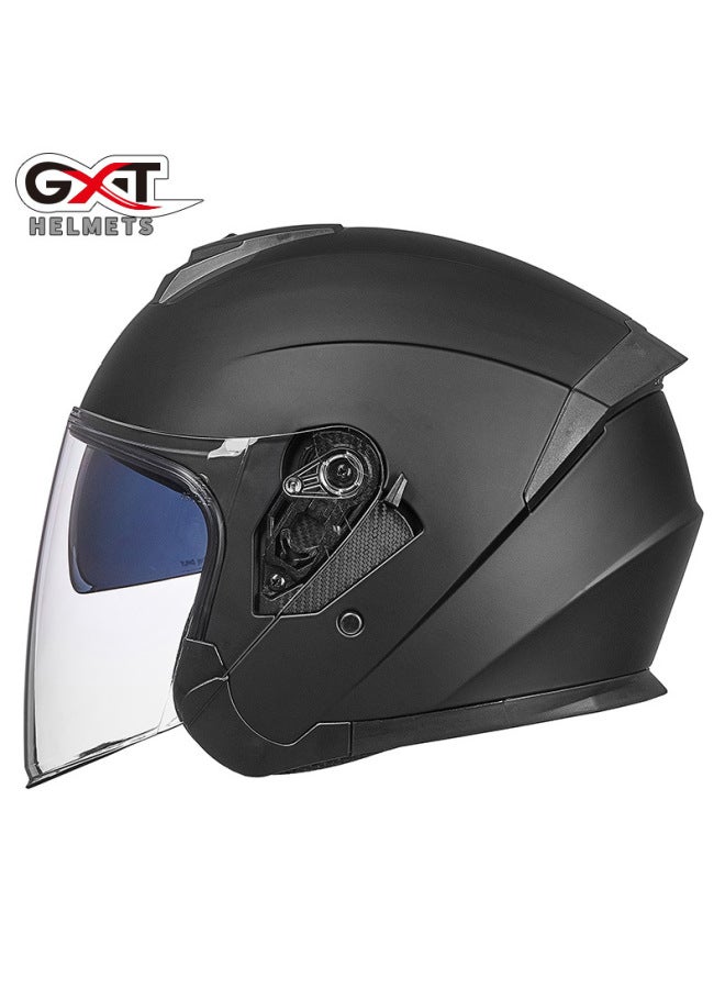 Gxt Electric Motorcycle Helmet, Four-season Sun Protection And Windshield Battery Car, Summer Double Lens, Personalized Lightweight Half Helmet