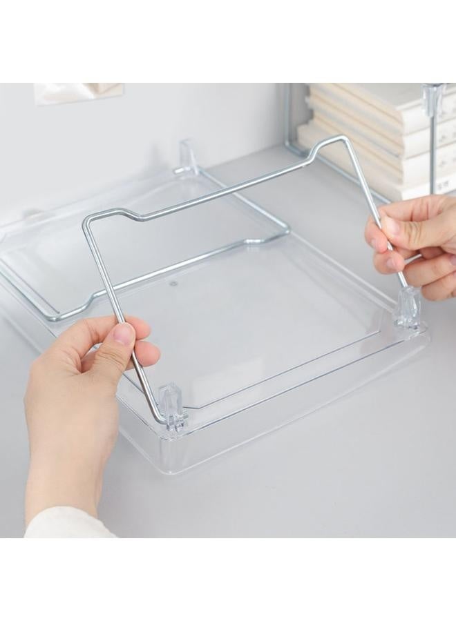 Transparent Acrylic Folding Storage Shelf Strong Bearing Capacity Multifunctional Space Saving for Desktop Kitchen - Image 5