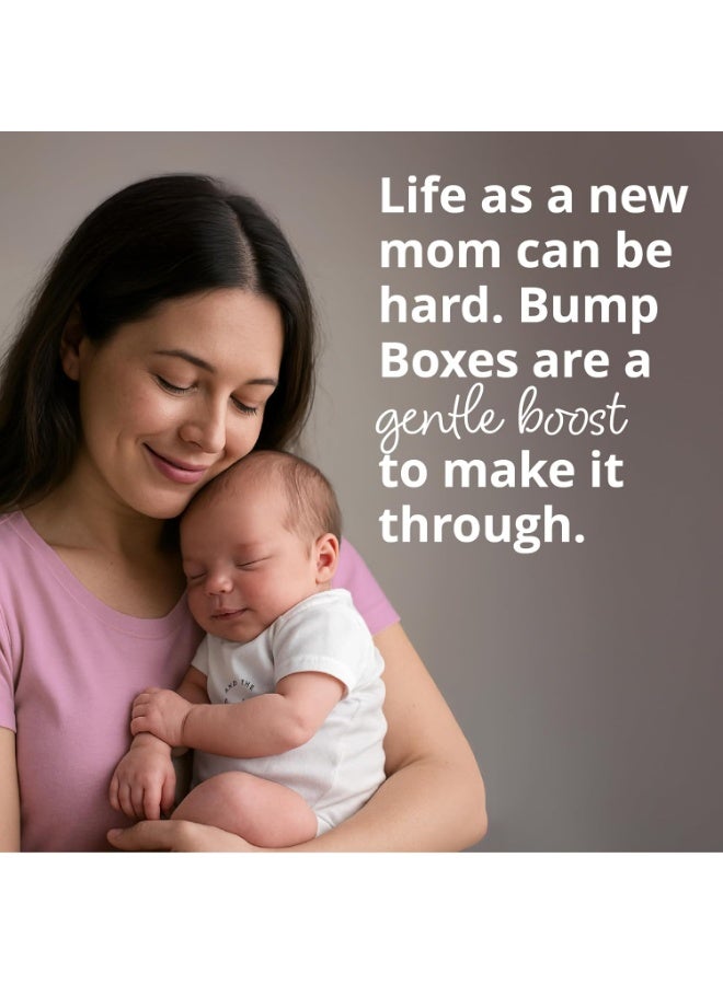 Bump Boxes 3rd Trimester & Postpartum Gift Set for New Moms with Milestone Disc, Baby Onesie, Travel Bags, Ceramic Mug, Organic Foot Soak, Gift for Mother to Be - Image 2