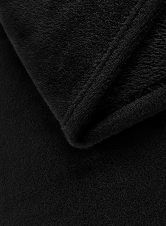 ايست من نون بطانية خفيفة الوزن للسرير والأريكة والكنب وليلة الأفلام والتخييم والسفر - مايكروبلش - بطانية دافئة فائقة النعومة، أسود، 220 × 240 سم - Image 4