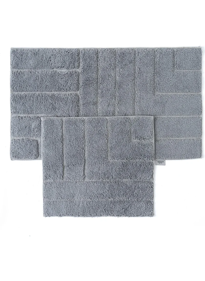 Soley | Aurora | Cotton 2-Piece Bathroom Rug Set