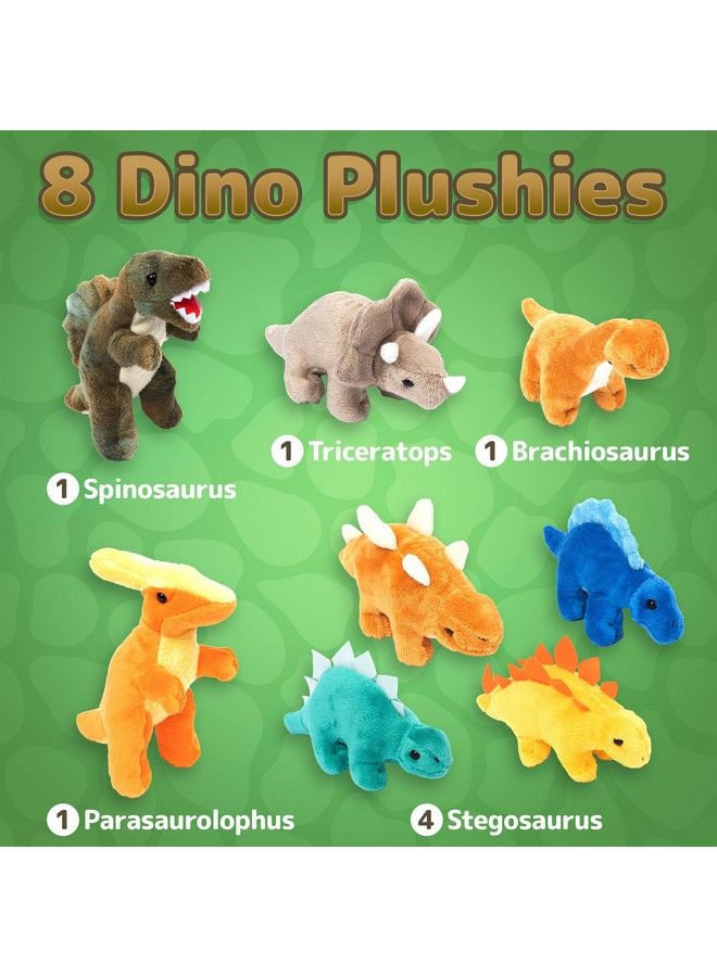 Prextex Plush Dinosaurs 8 Pack 5 - Image 3