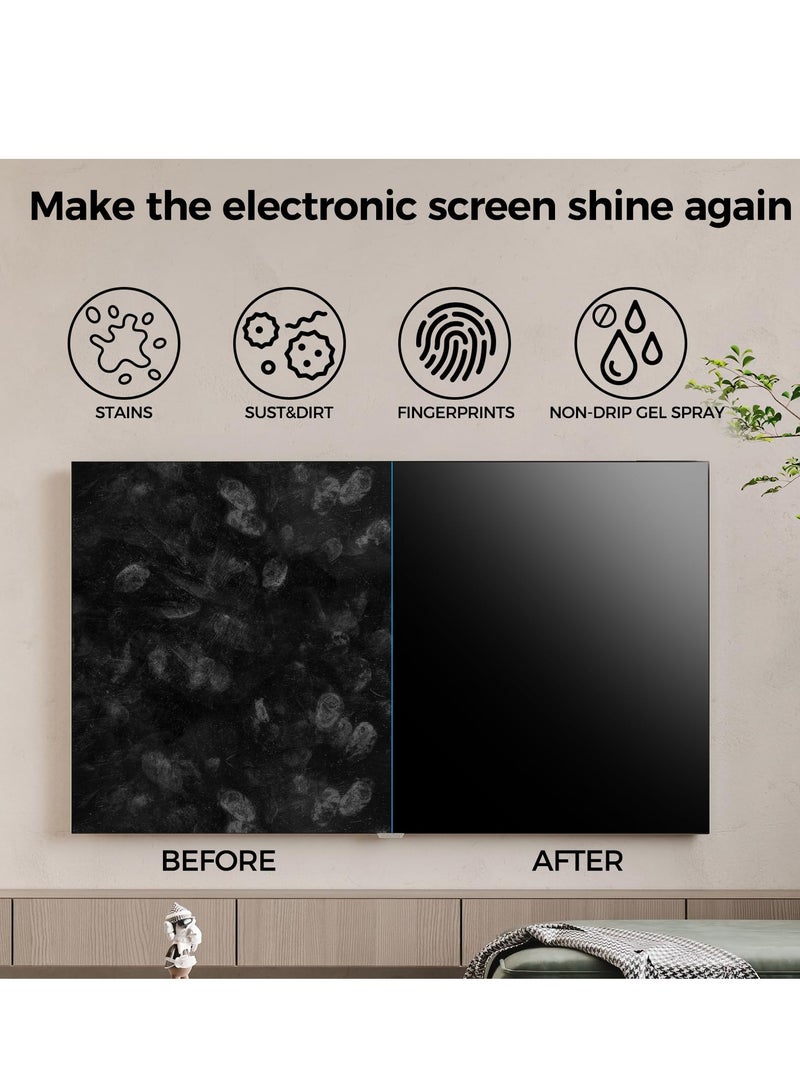 Excefore Premium Screen Cleaner Kit – Non-Drip Spray for TVs, Computers, Phones & Tablets (200ml/6.7oz) with Microfiber Cloth - Image 2