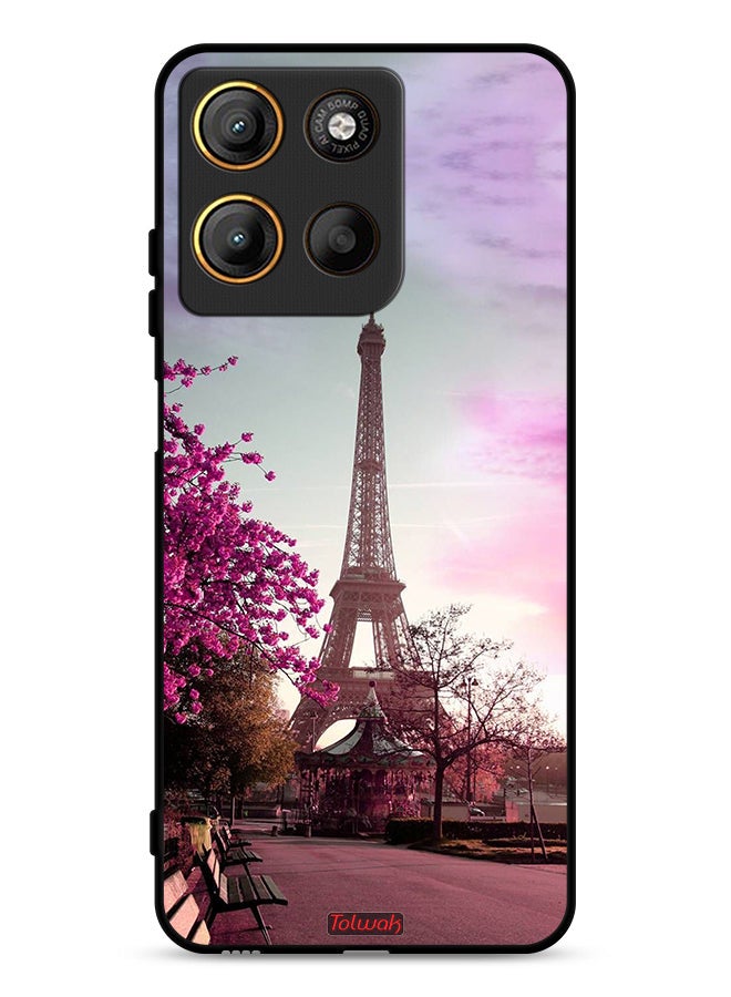 Tolwak Motorola Moto G15 Protective Case Cover Eiffel Tower