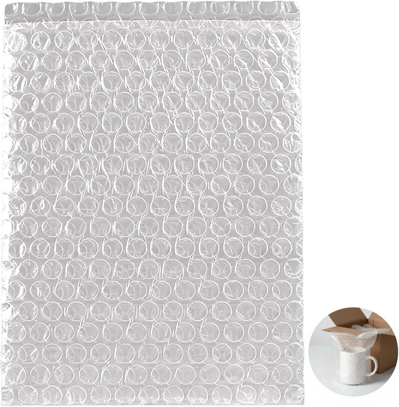 100 كيس من ورق البوليثيلين المنفوخ (Bubble Wrap Bags)، بأبعاد 7.9 × 9.8 بوصة، أكياس شحن شفافة مزدوجة الجدران مقاومة للصدمات - Image 3