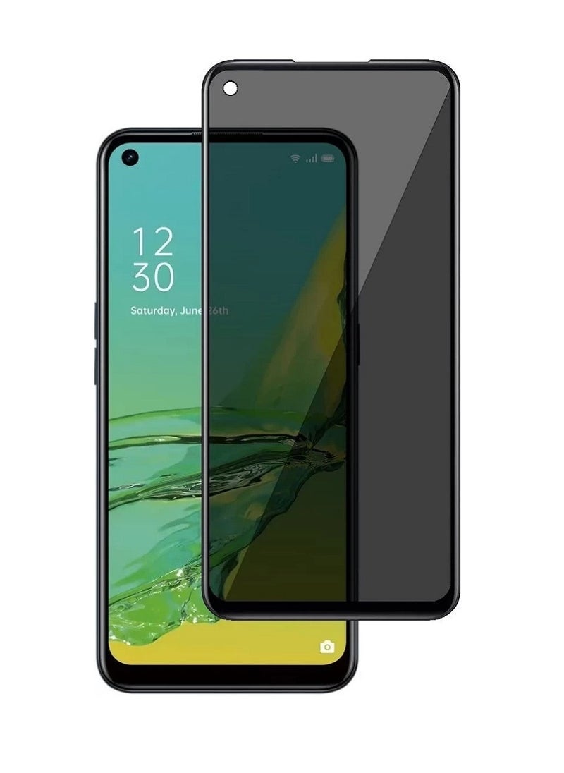 Super Tempered Glass Screen Protector Anti-Spy Privacy  Designed For Oppo A32 Full Screen Coverage And Bubble Free - Image 1