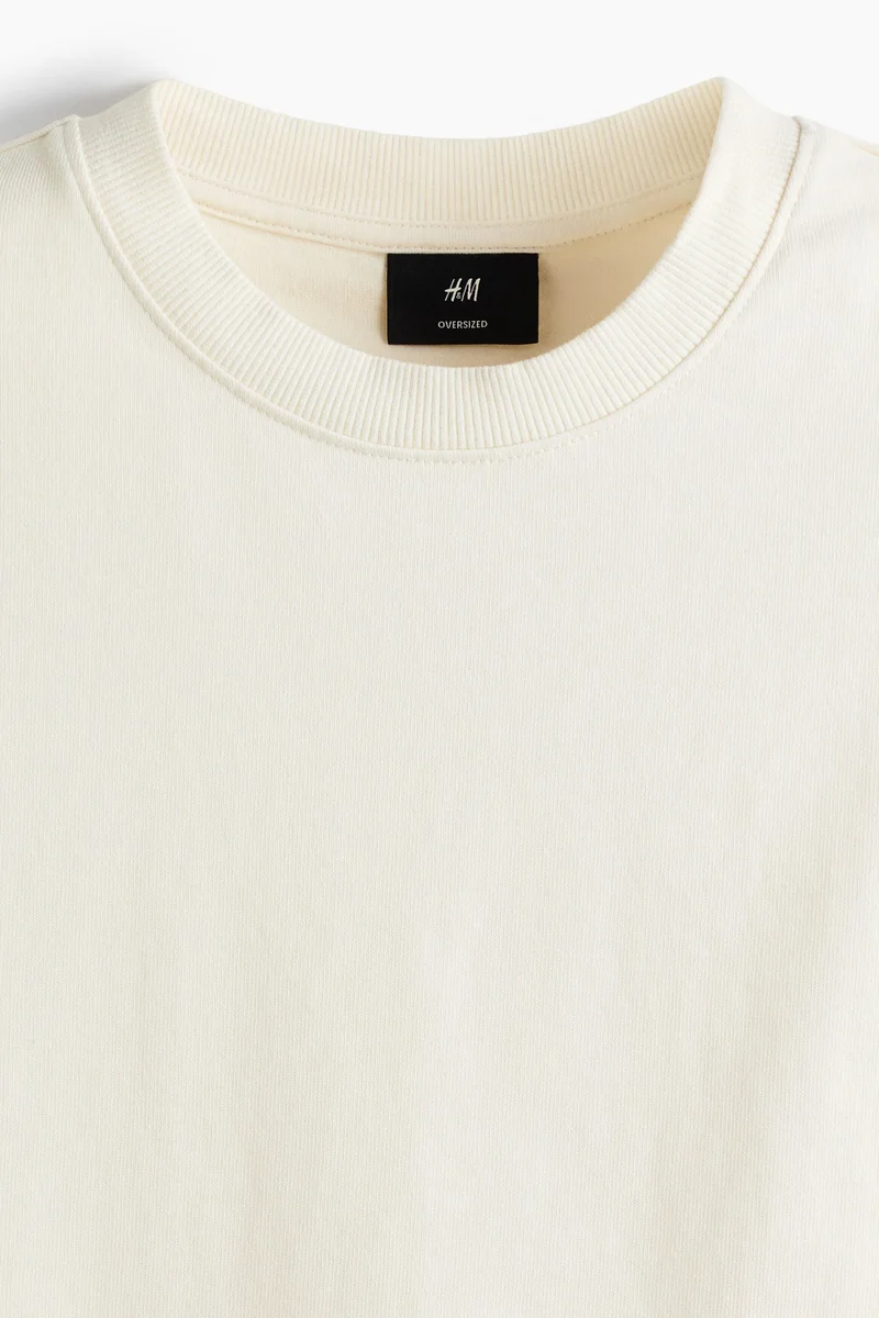 H&M  Oversized Fit Cotton T-shirt for Men | Best Price UAE