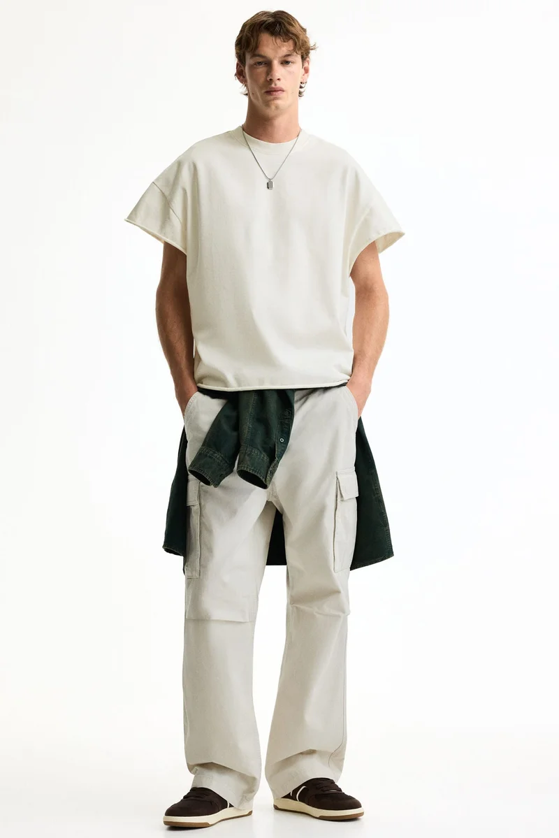 H&M  Oversized Fit Cotton T-shirt for Men | Best Price UAE