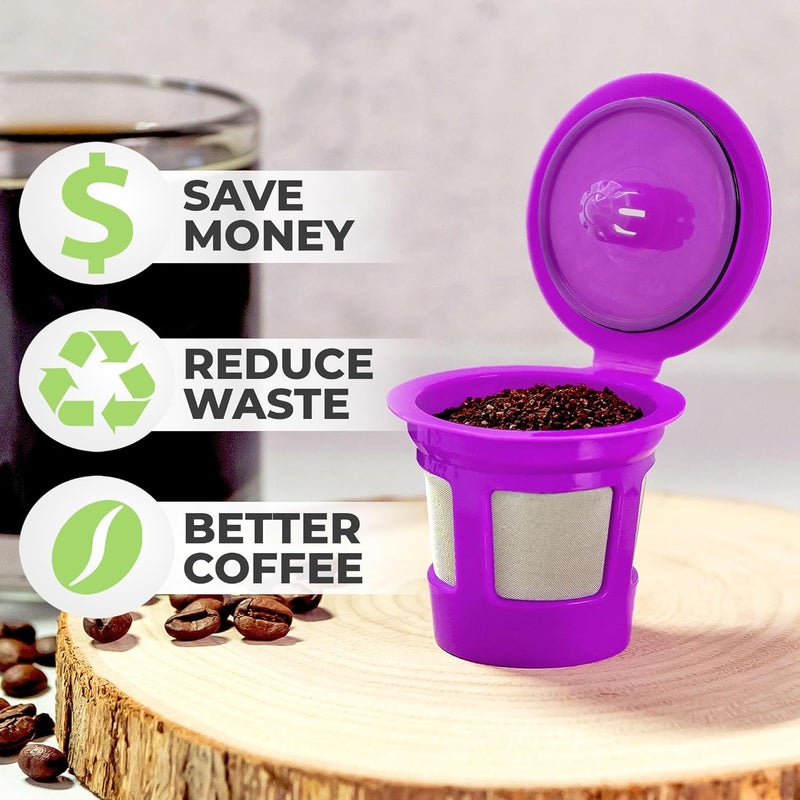 Perfect Pod 2-Item Bundle: 4-Pack Cafe Save 1-Stream Reusable K Cup Coffee Filters + EZ-Scoop 2 Tbsp Scoop with Integrated Funnel, Refillable Pod Capsule For Use with Keurig & Select Single Cup Coffee Maker - Image 2