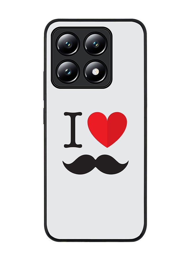 Stylizedd For Xiaomi 14T Case,Slim fit Camera Protection, Shockproof Thin Phone cover - I Love Moustashe - Image 1