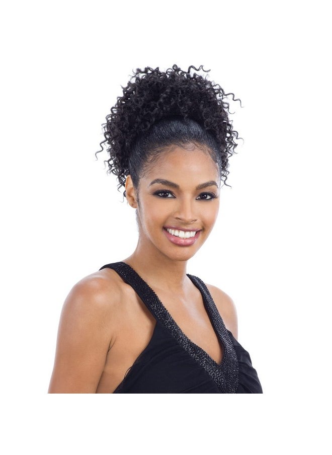FreeTress Equal - POP BELL (1B Off Black) - Freetress Equal Synthetic Drawstring Ponytail & Bang - Image 1