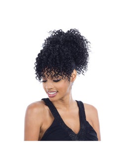POP BELL (1B Off Black) - Freetress Equal Synthetic Drawstring Ponytail & Bang