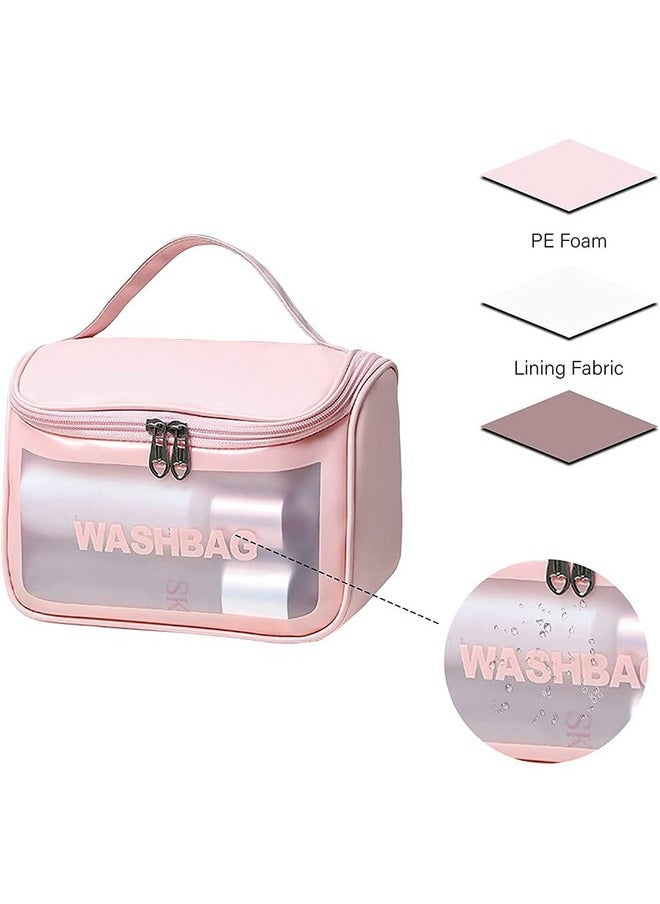 Zollyss Faux Leather Water-Resistance Toiletries Cosmetics Makeup Storage Organizer Bag for Girls and Women, Rose (Set Of 1, Pink) - pzsku/Z410220EC8D4F85C431E1Z/45/_/1738306531/52a52530-a62c-4fa0-b91e-e2f89605e257