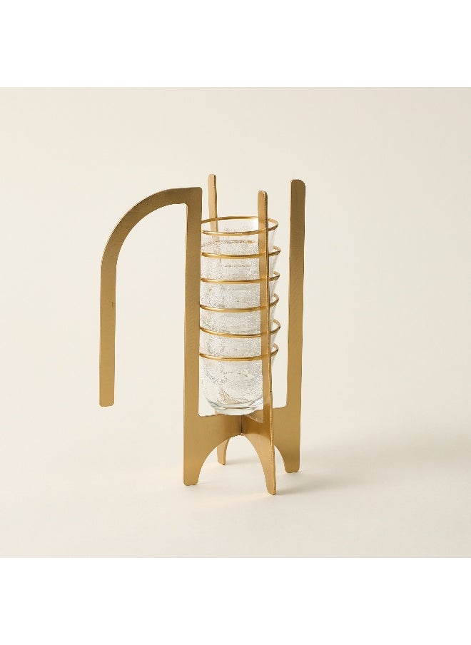 Dallaty Dallaty gold metal saudi coffee cup holder 14.5*8.5*21.5Hcm  - Image 2