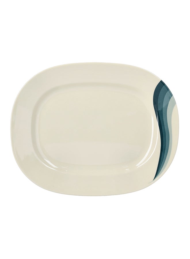 Royalford 14" Super Rays Oval Plate Multi Color Assorted Colour - Image 2