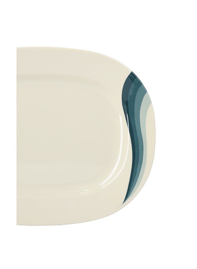 Royalford 14" Super Rays Oval Plate Multi Color Assorted Colour - Image 4