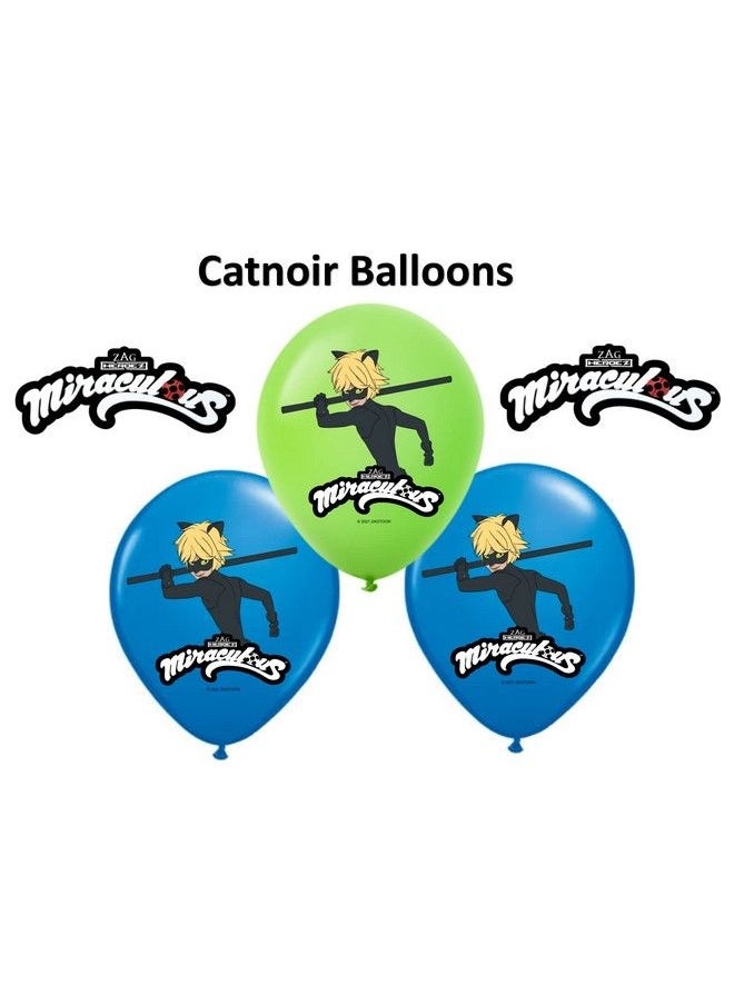 Generic - Vision Licensed Miraculous Ladybug Cat Noir 12" Party Balloons 25 Pcs ; Assorted Colors Premium Latex For Miraculous Birthday Theme Party - Image 1