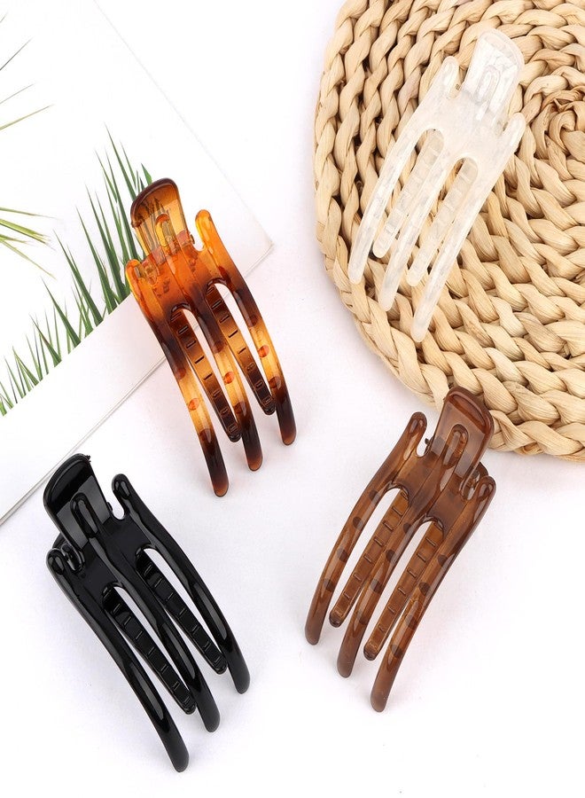 ANBALA 4 Pcs French Flat Hair Clips for Women, Medium Claw Clips for Thin Thick Hair Non-slip Jaw Clamp for Women Girls, Tortoise - Image 4
