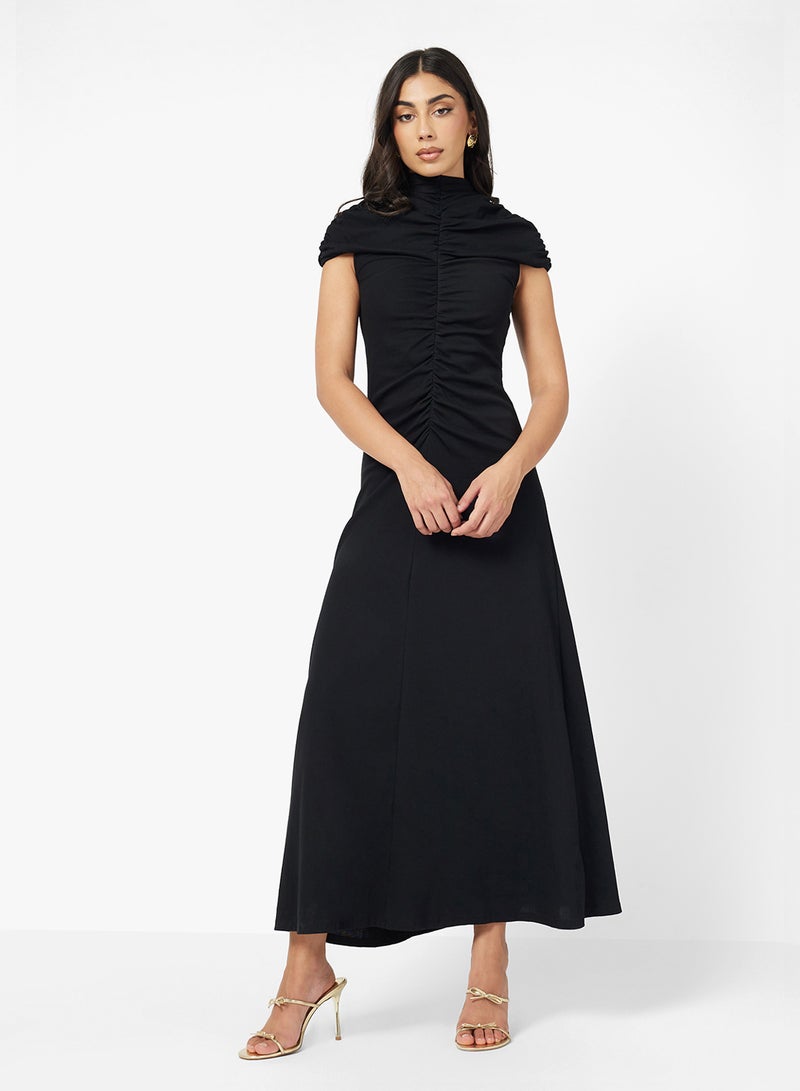 ELLA Ruched A-line Dress - Image 4