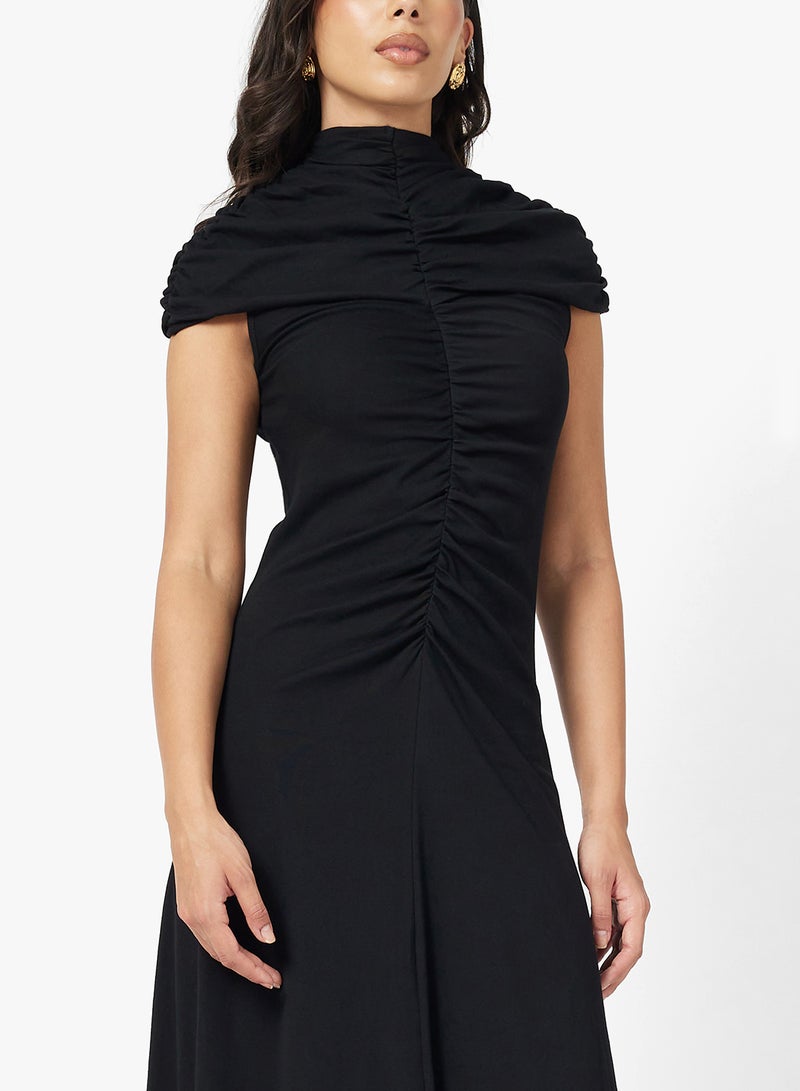 ELLA Ruched A-line Dress - Image 3