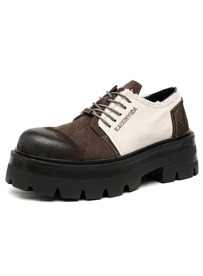 Warrior Versatile Retro Casual Leather Shoes  - Image 1