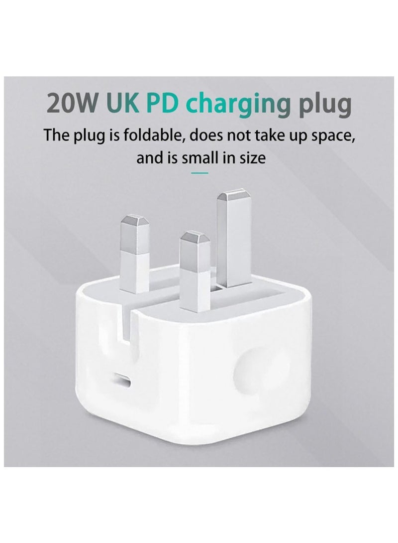Filly Charger, 20W PIQ 3.0 Durable Compact Fast Charger, PowerPort III USB-C Charger for iPhone 14 Pro Max/14 Pro/14 Plus/14/13/12/11, Galaxy, iPad/iPad mini, and More White  - Image 2