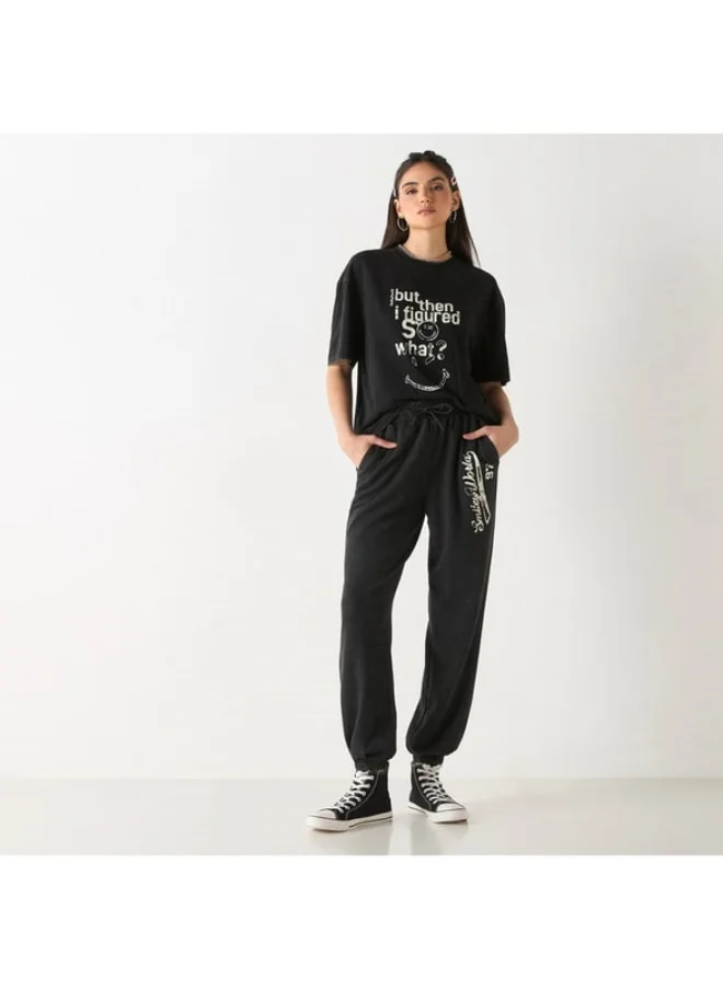 SP Characters SmileyWorld Print Joggers with Pockets and Drawstring Closure