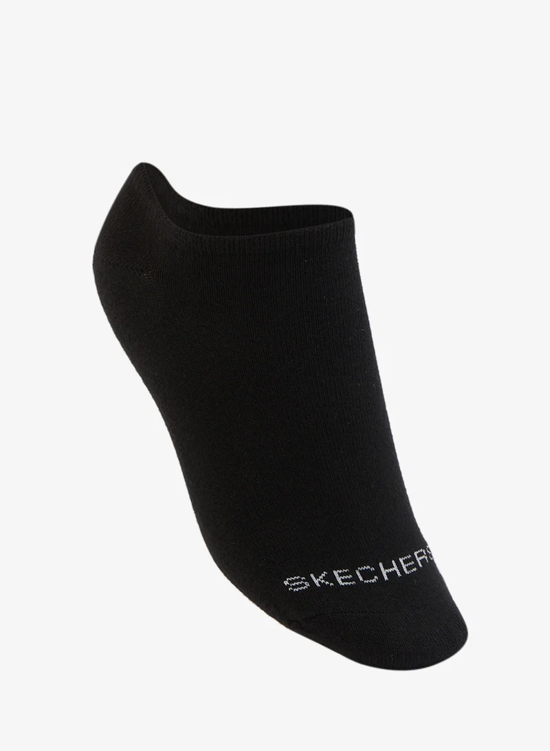 SKECHERS 3 Pack Non-Terry No-Show Socks